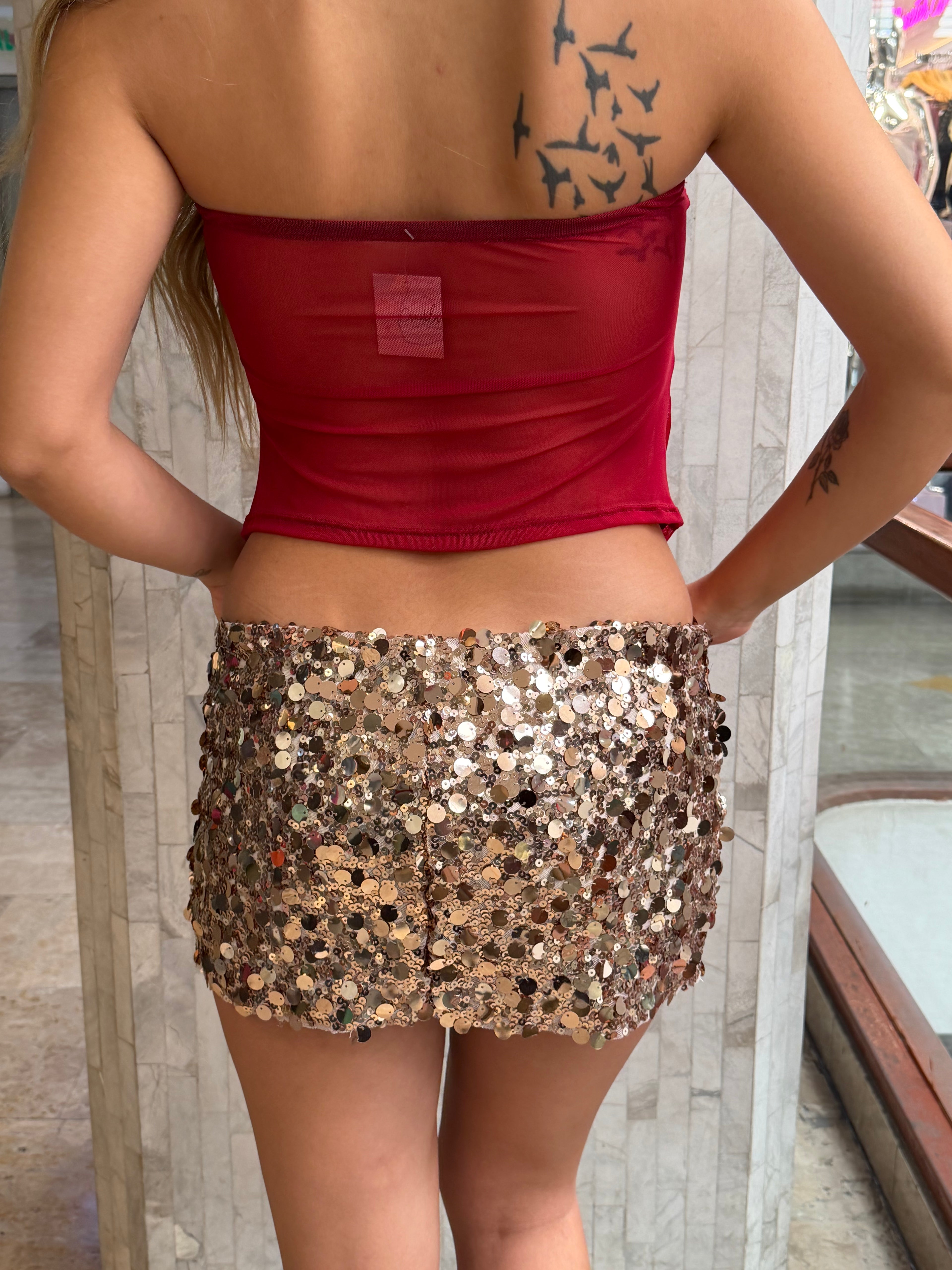 Falda de lentejuelas