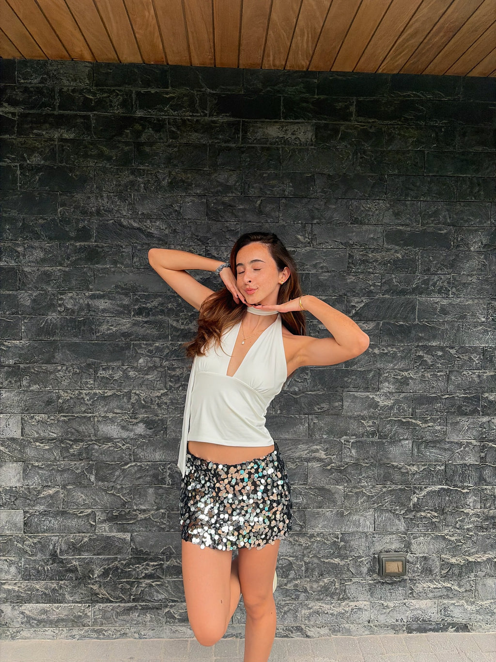 Top Choker Blanco
